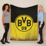 Borussia Dortmund BVB Schwarz Gelb Hintergrund Fleecedecke – Decke