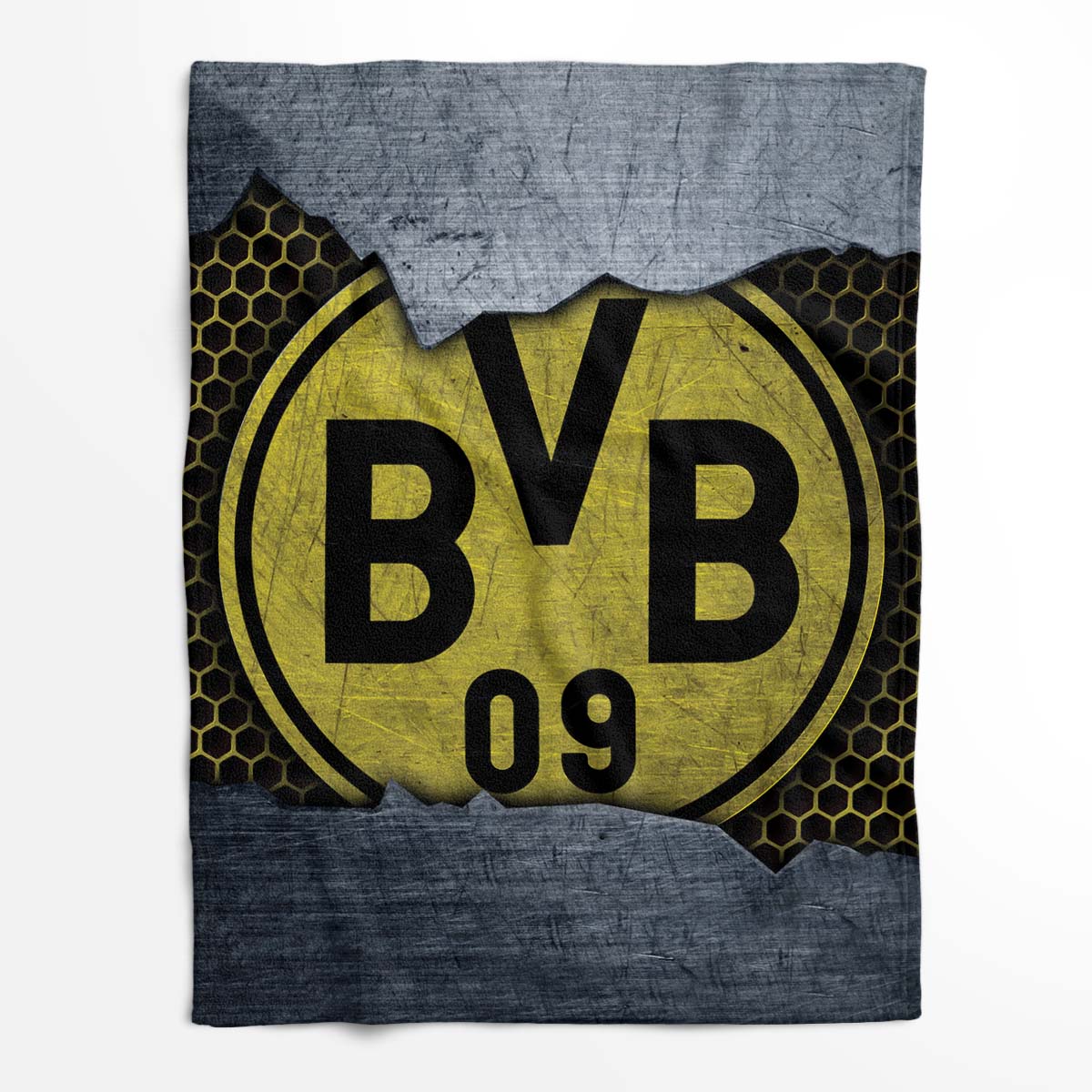 Borussia Dortmund BVB Metallrahmen Style Fleecedecke - Decke – Bild 2