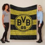 Borussia Dortmund BVB Holz Fleecedecke – Decke