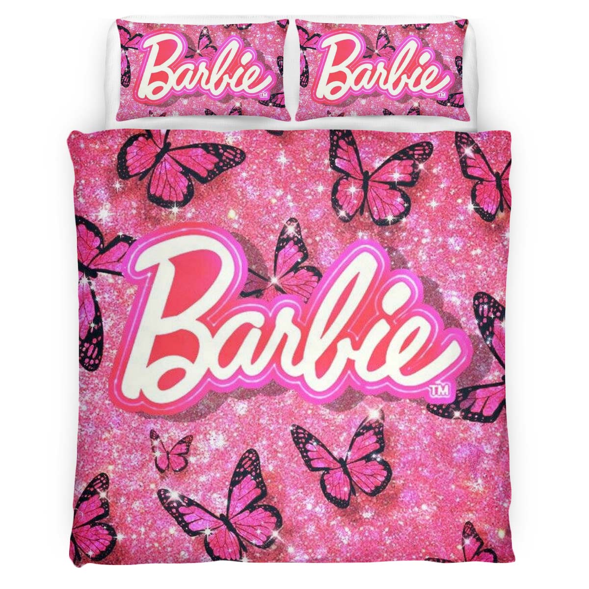 Schmetterlinge Glitzer Barbie Kinderbettwäsche – Bettwäsche