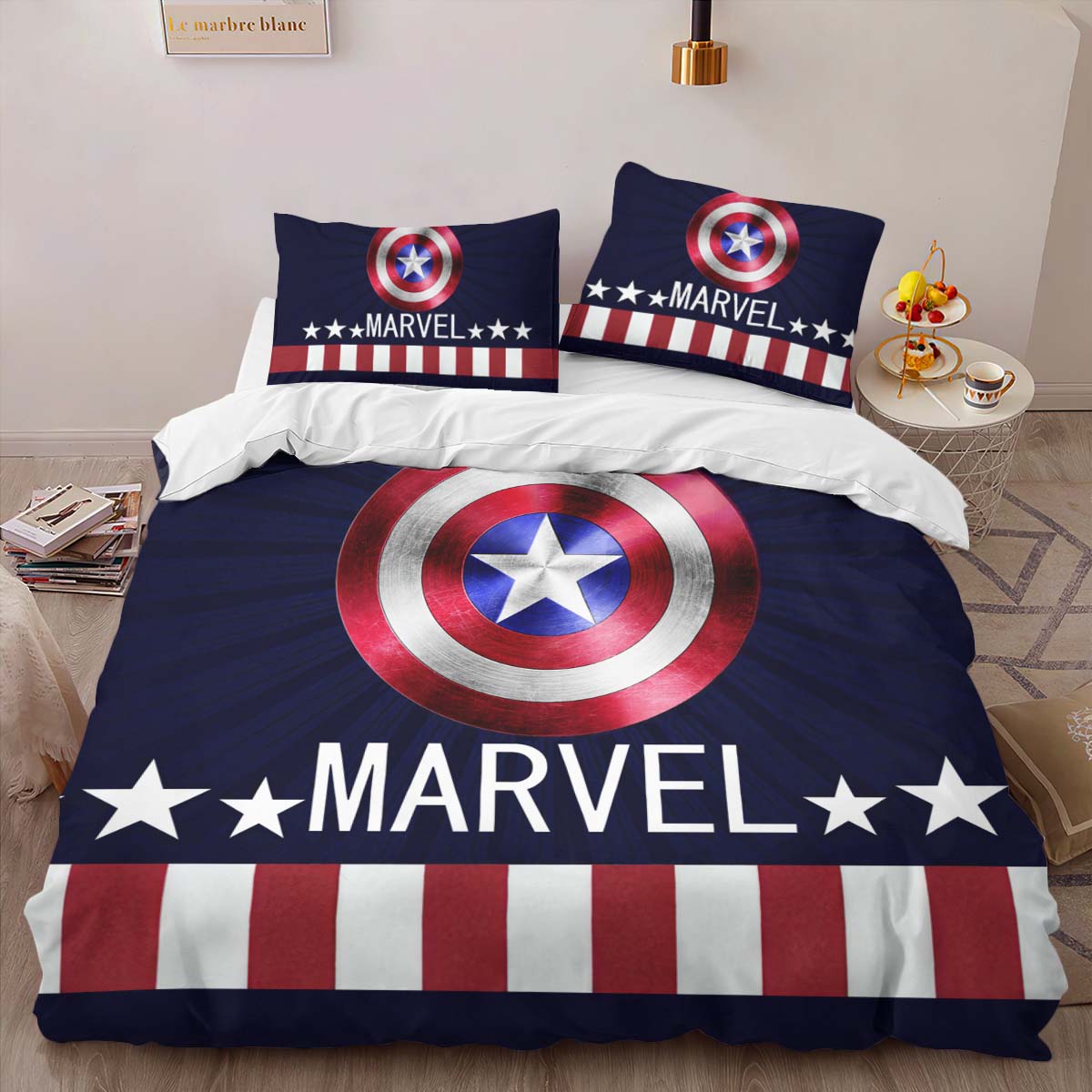 Captain America Schild Kinderbettwäsche – Bettwäsche – Bild 2
