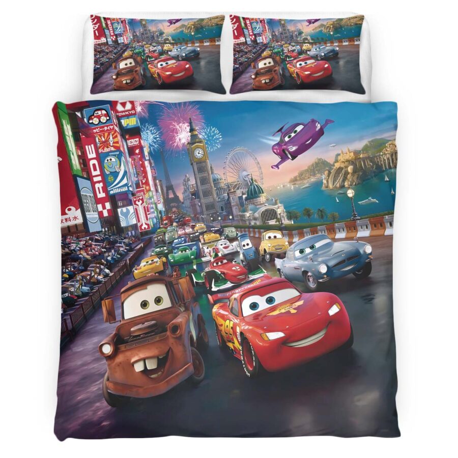 Cars 95 Lightning McQueen in Tokyo Straße 2 Kinderbettwäsche – Bettwäsche – Bild 4