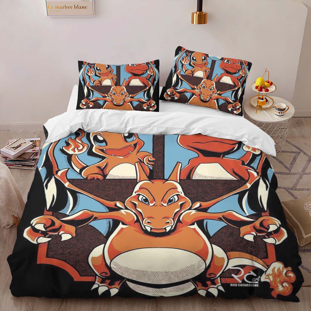 Glumanda Glutexo Glurak Feuer Pokemon 2 Kinderbettwäsche – Bettwäsche – Bild 2