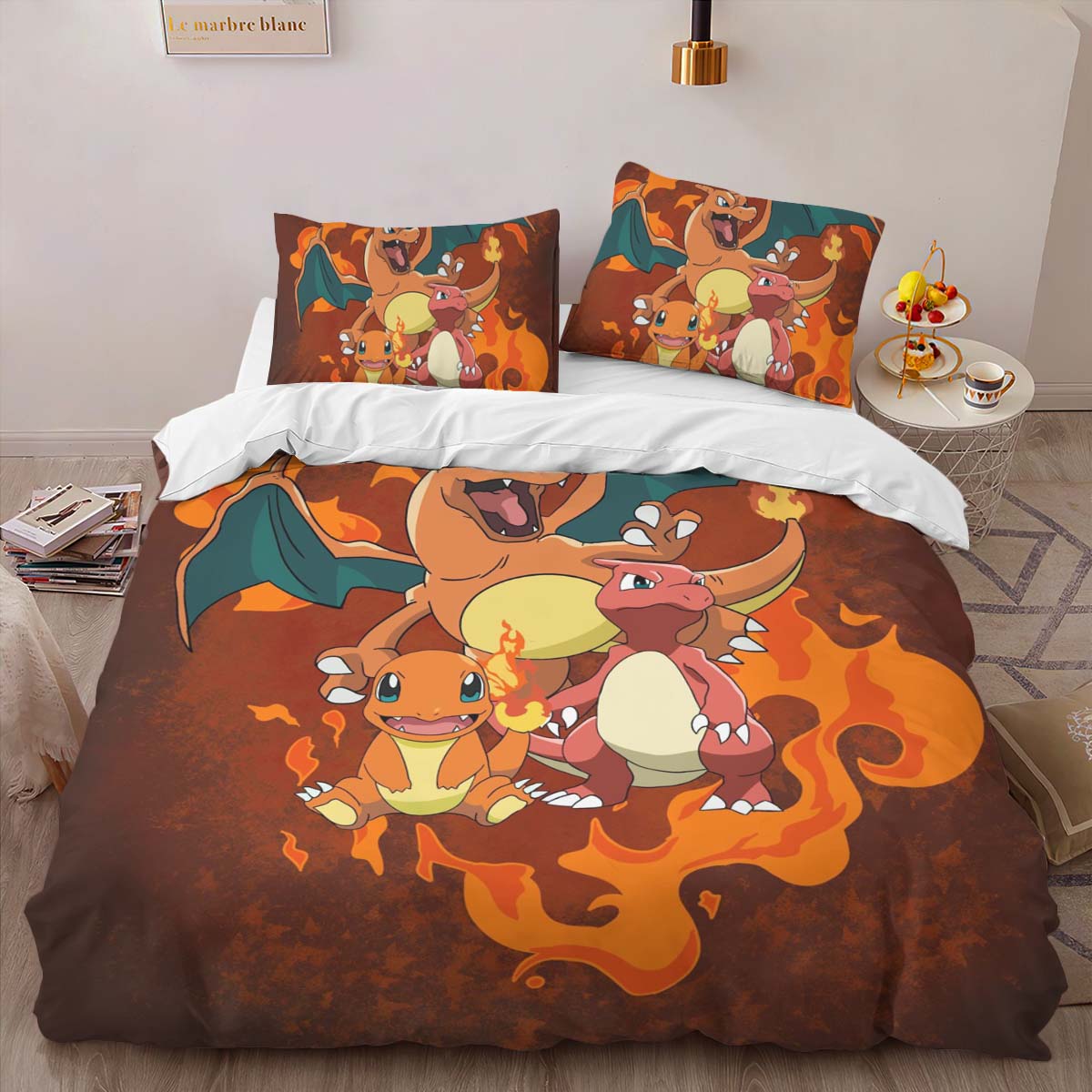 Glumanda Glutexo Glurak Feuer Pokemon 3 Kinderbettwäsche – Bettwäsche – Bild 2