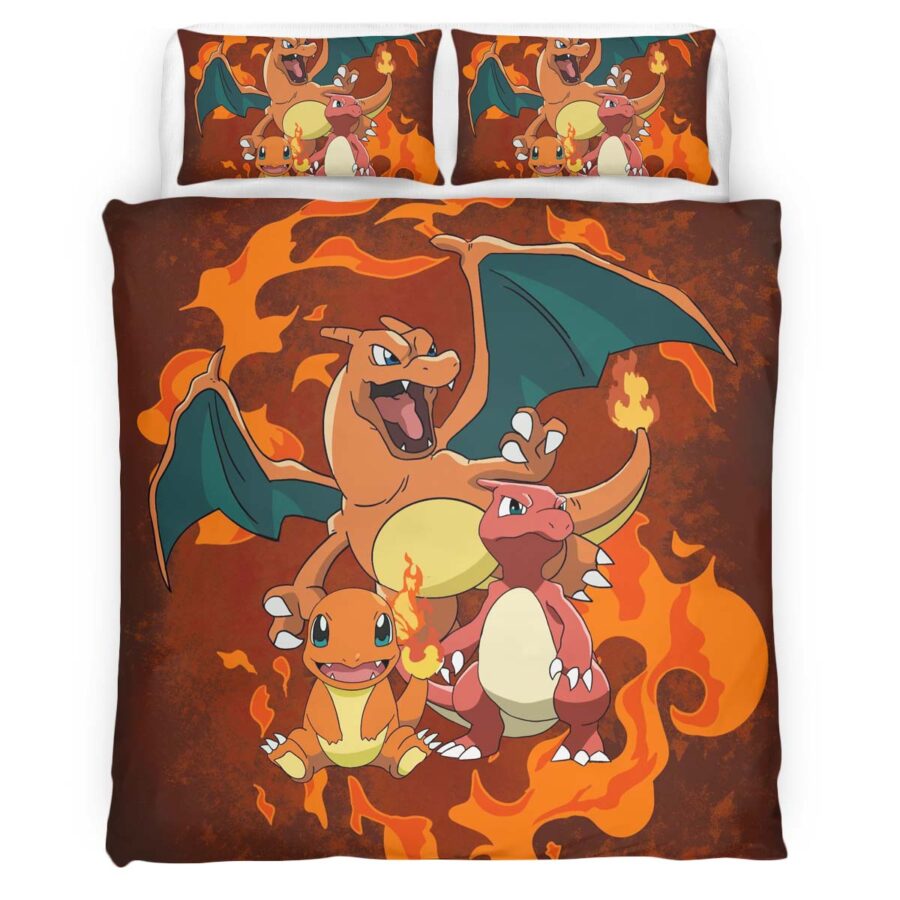 Glumanda Glutexo Glurak Feuer Pokemon 3 Kinderbettwäsche – Bettwäsche – Bild 4