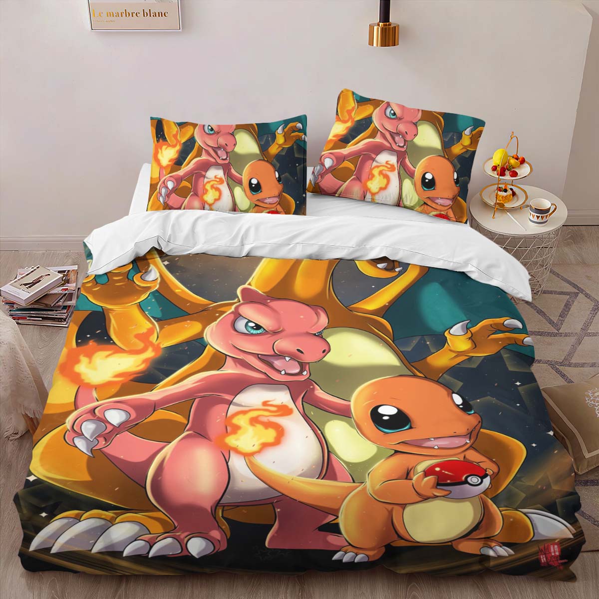Glumanda Glutexo Glurak Pokemon Kinderbettwäsche – Bettwäsche – Bild 2