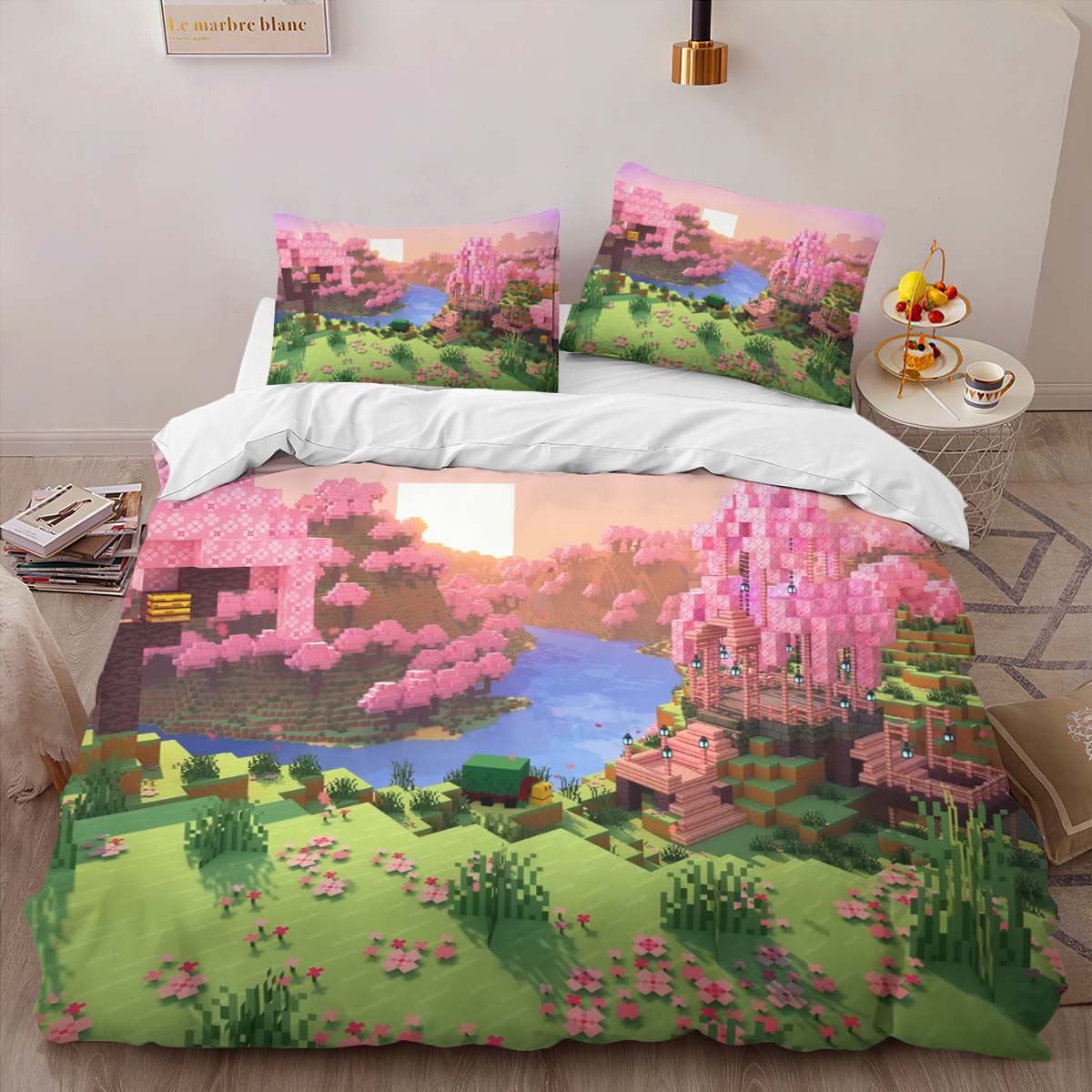 Kirschblüten Biome Tal Minecraft Kinderbettwäsche – Bettwäsche – Bild 2