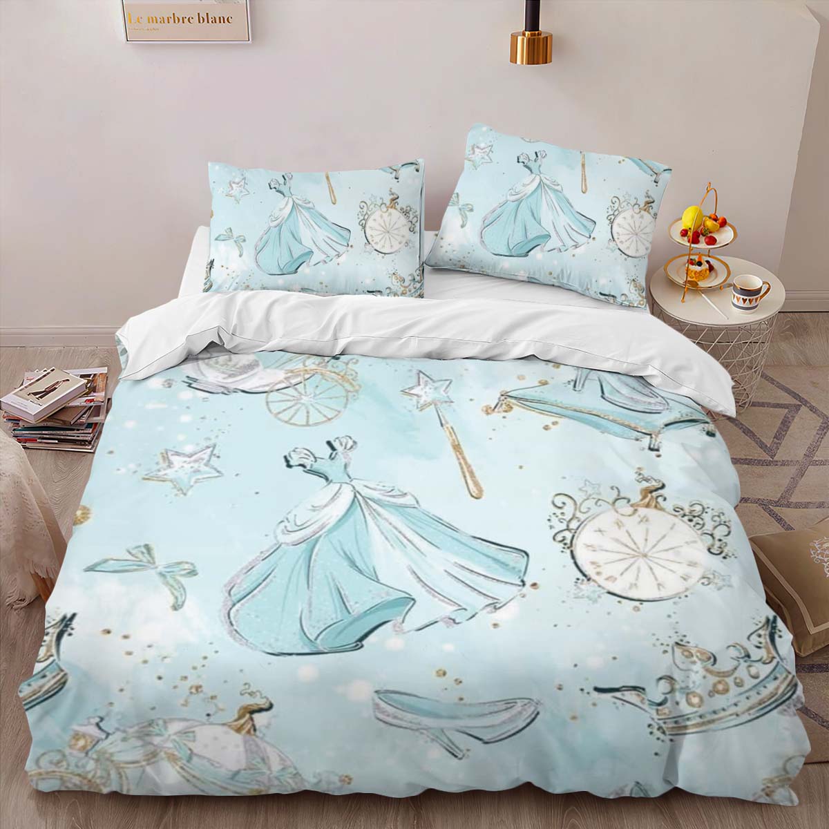 Cinderella Disney Prinzessin Muster 01 Kinderbettwäsche – Bettwäsche – Bild 2