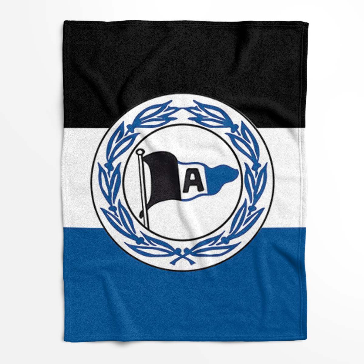 DSC Arminia Bielefeld Fc blau schwarz weiß 02 Fleecedecke - Decke – Bild 2