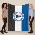 DSC Arminia Bielefeld Fc blau schwarz weiß Fleecedecke – Decke