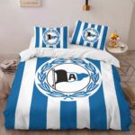 DSC Arminia Bielefeld Fc blue white background 02 Kinderbettwäsche – Bettwäsche