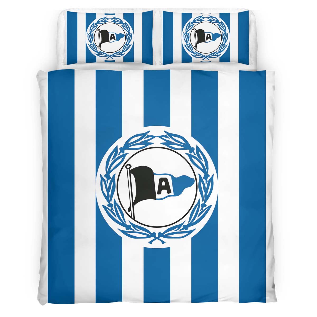 DSC Arminia Bielefeld Fc blue white background 02 Kinderbettwäsche - Bettwäsche – Bild 2