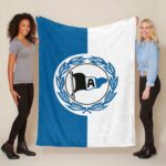 DSC Arminia Bielefeld Fc blau-weißer Hintergrund Fleecedecke – Decke