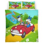 Donald Duck und Daisy Duck Autofahrt Picknick Kinderbettwäsche – Bettwäsche