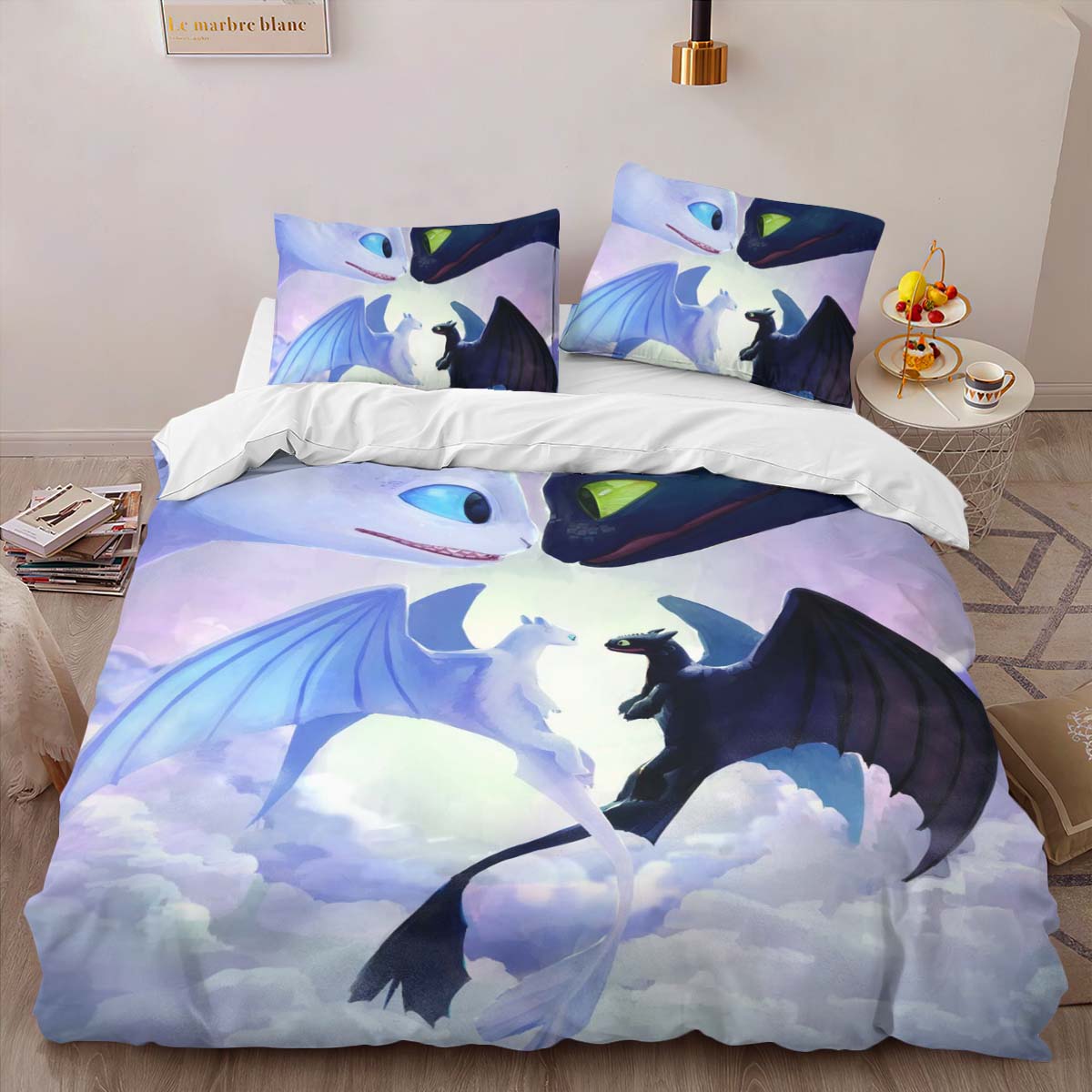 Drachen Ohnezahn und Tagschatten 2 Kinderbettwäsche – Bettwäsche – Bild 2