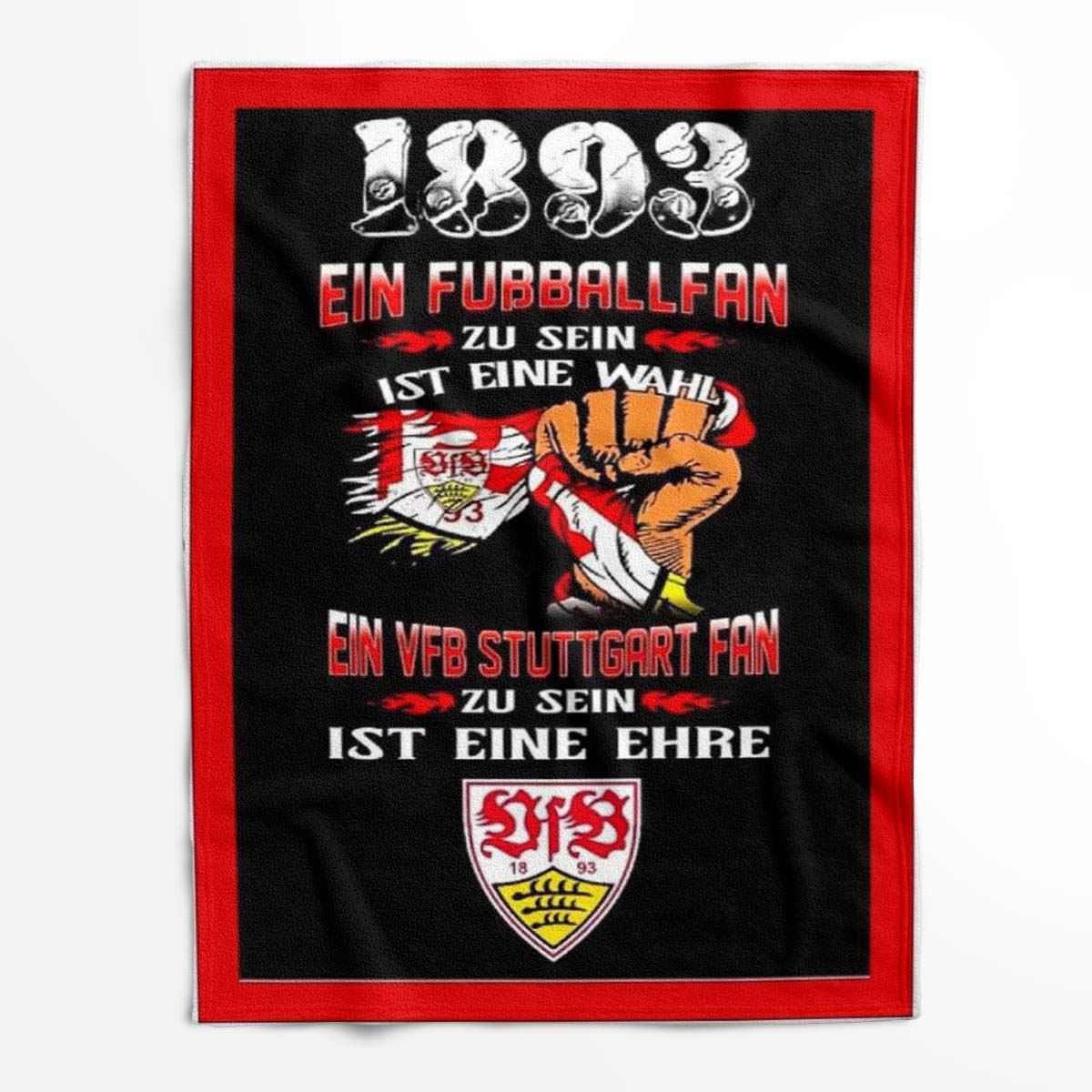 Ein fußballfan zu sein ist eine wahl ein VFB stuttgart fan zu sein ist eine ehre Fleecedecke - Decke – Bild 2