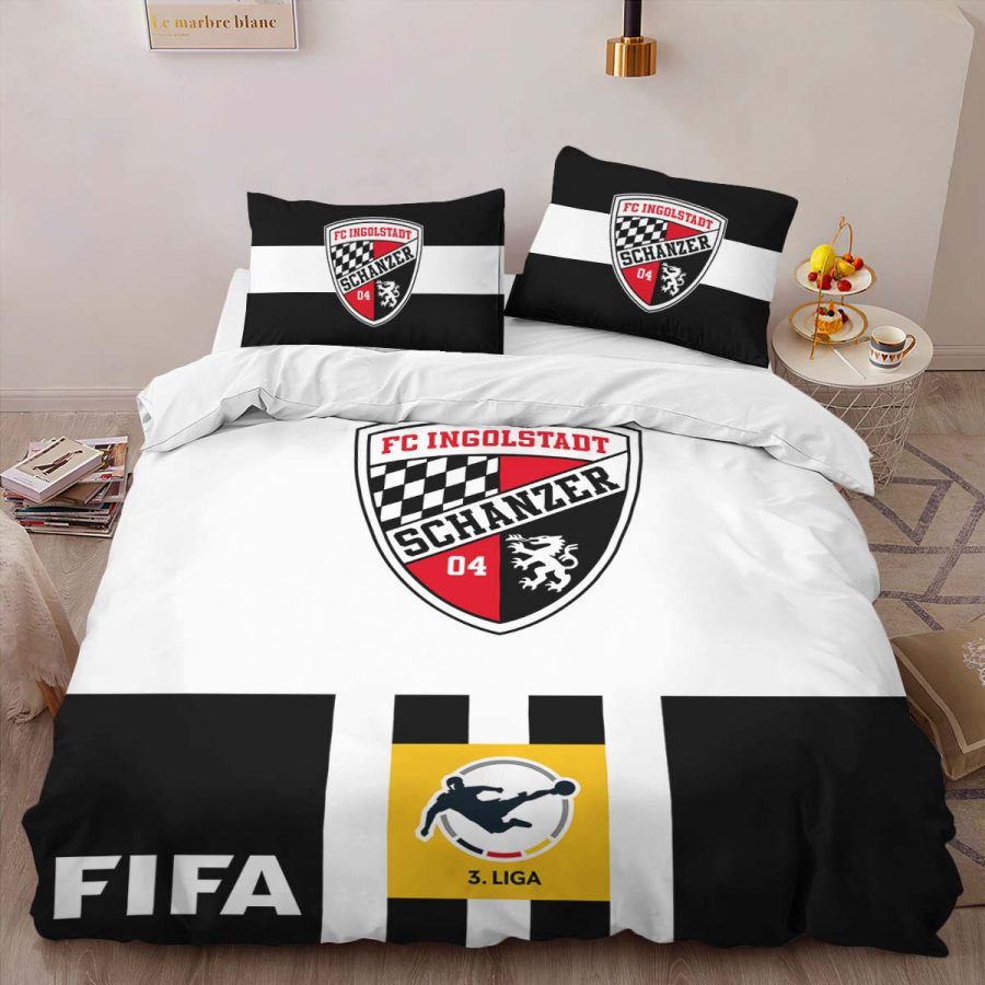 FC Ingolstadt 04 with black and white background Kinderbettwäsche - Bettwäsche – Bild 4
