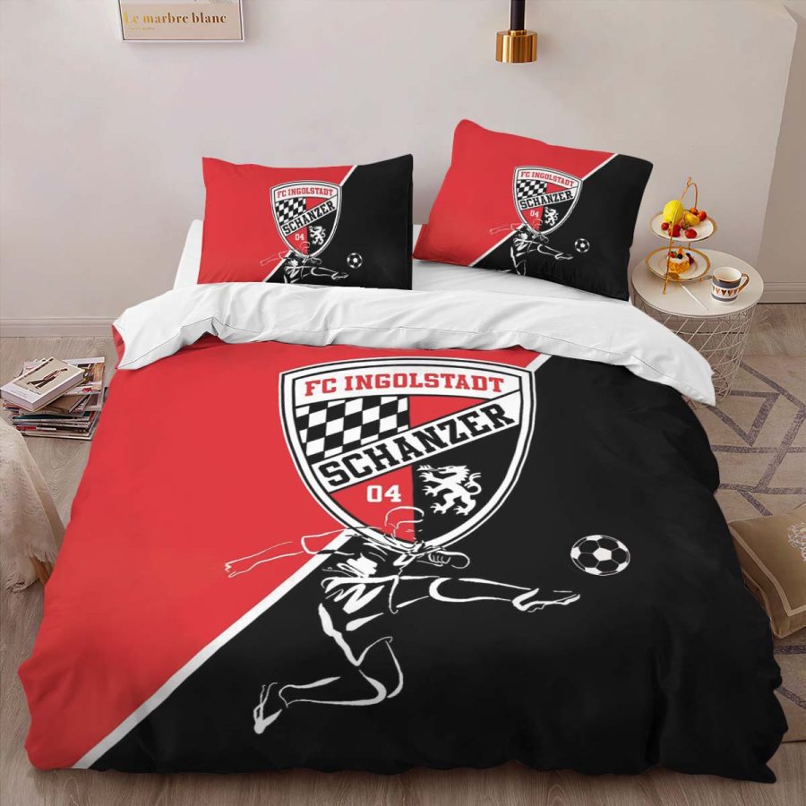 FC Ingolstadt Schanzer 04 white red background Kinderbettwäsche - Bettwäsche – Bild 4