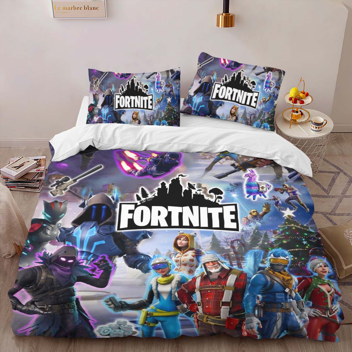 Fortnite Rabe und Alle Skins Kinderbettwäsche – Bettwäsche – Bild 2