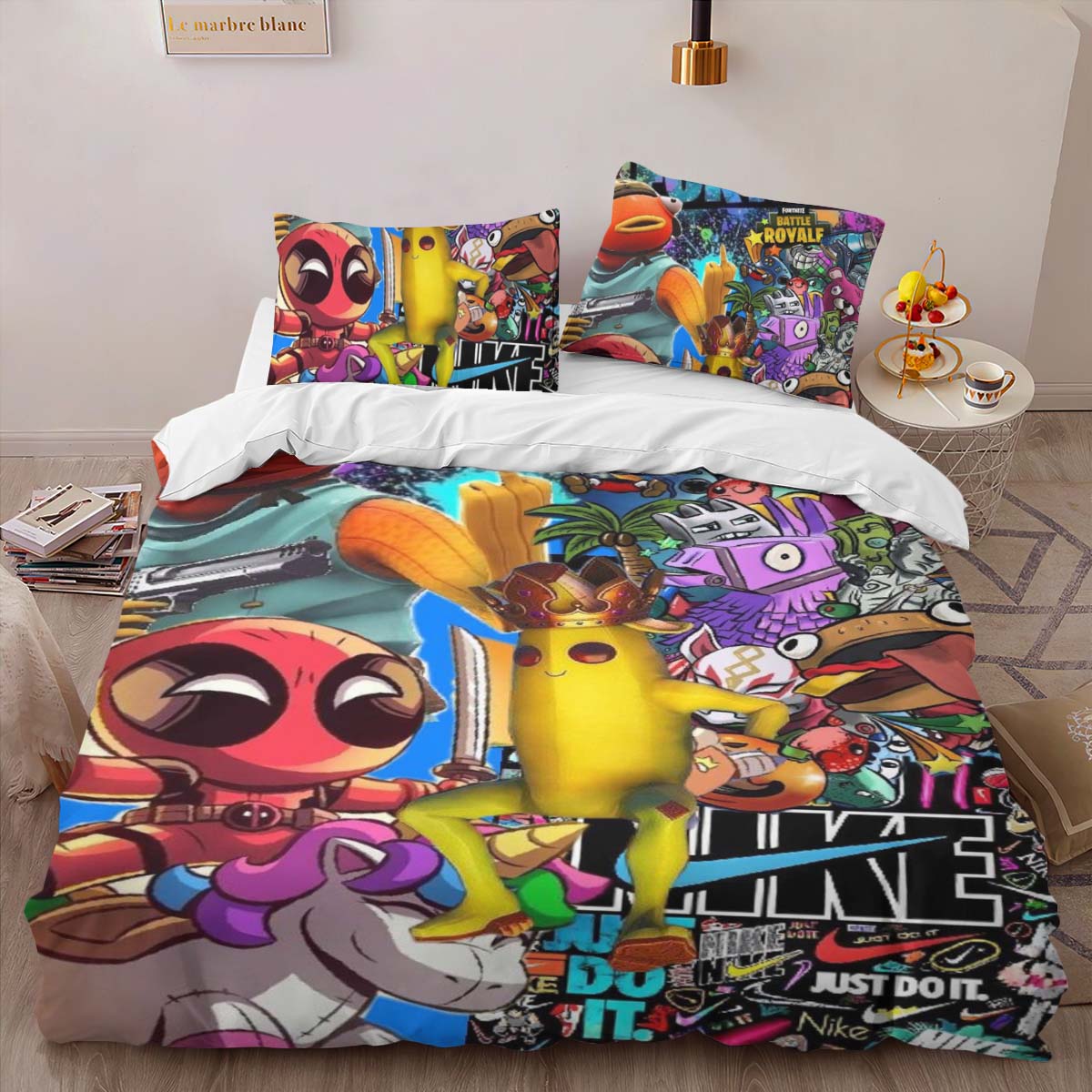 Fortnite Skin Fishstick Peely Deadpool Kinderbettwäsche – Bettwäsche – Bild 2