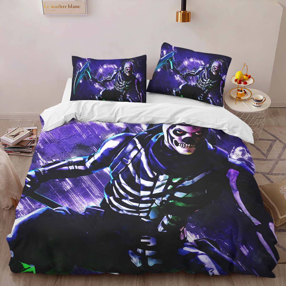 Fortnite Skull Trooper Skin 02 Kinderbettwäsche – Bettwäsche – Bild 2