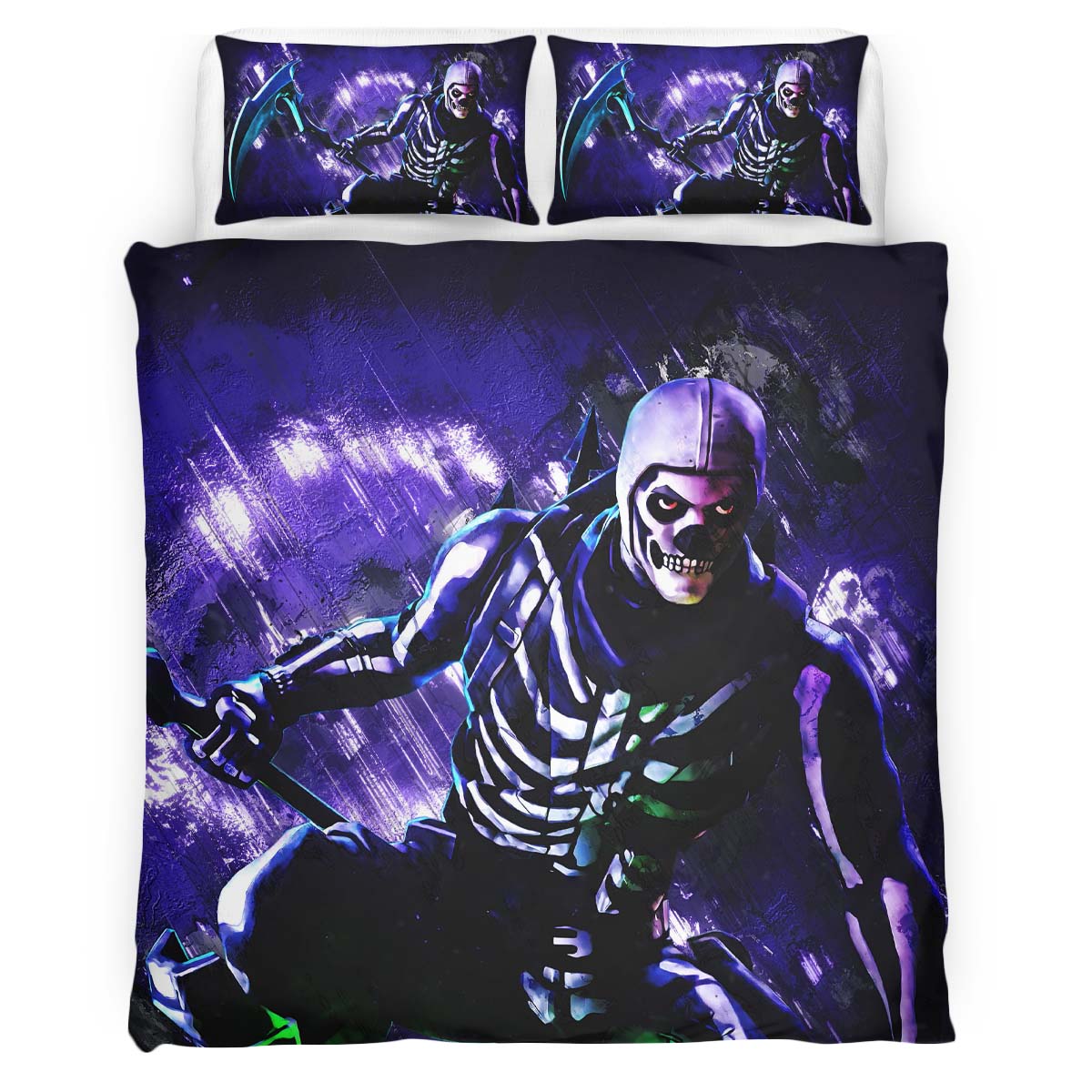 Fortnite Skull Trooper Skin 02 Kinderbettwäsche – Bettwäsche