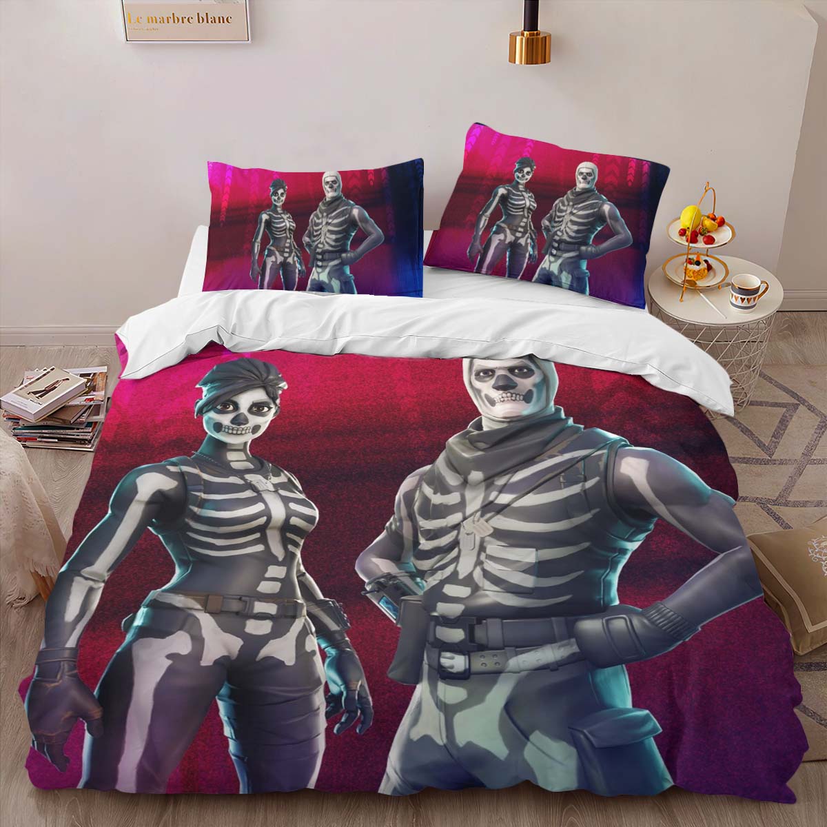 Fortnite Skull Trooper Skin 03 Kinderbettwäsche – Bettwäsche – Bild 2