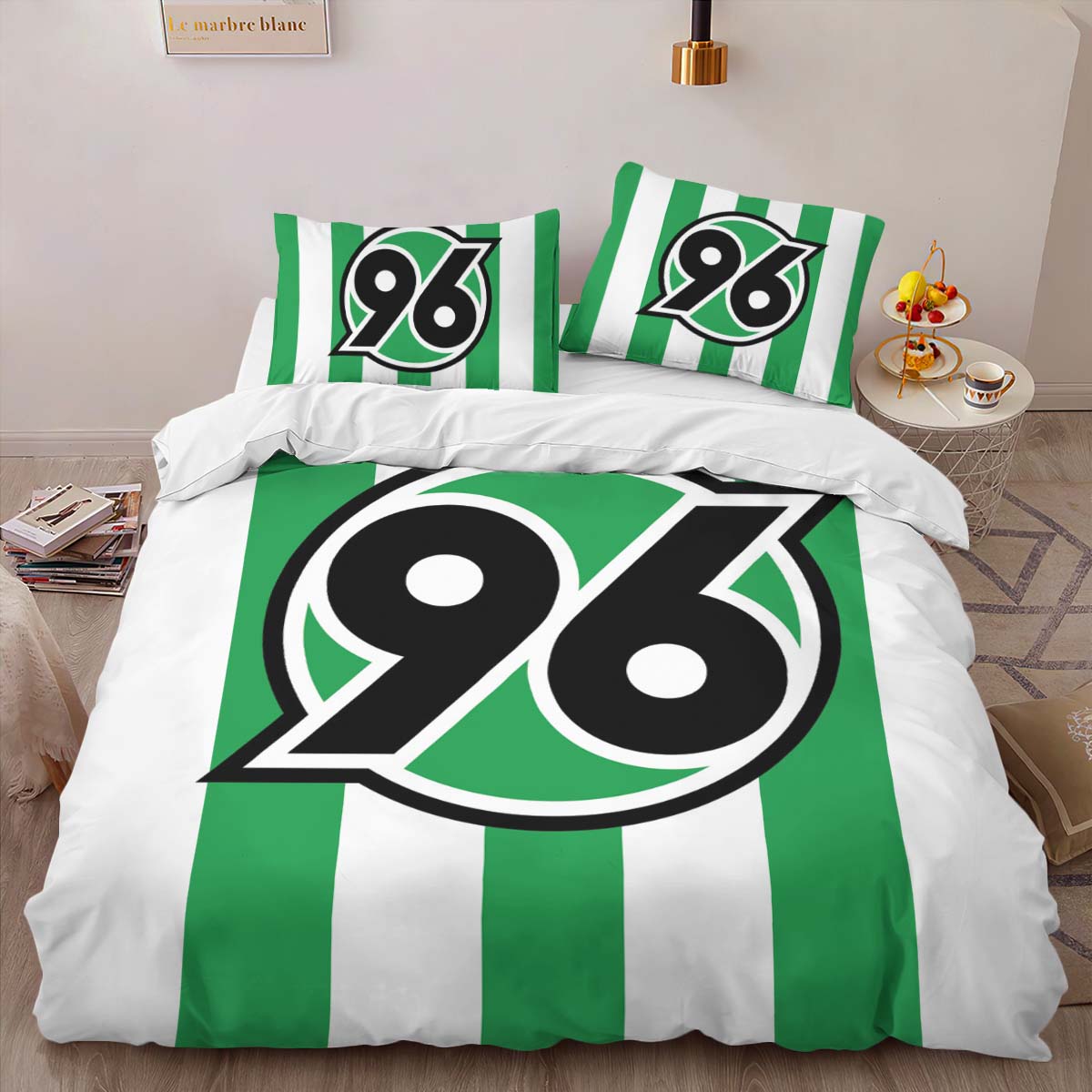Hannover 96 green background 03 Kinderbettwäsche - Bettwäsche
