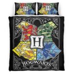 Harry Potter Hogwarts Schule Logo Zeichnung Kinderbettwäsche – Bettwäsche