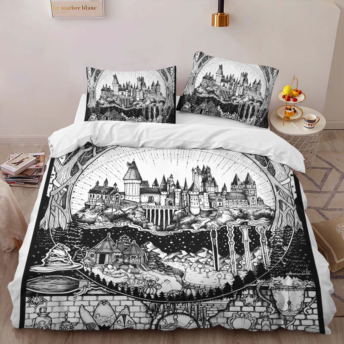 Harry Potter Hogwarts Schule und Symbole Kinderbettwäsche – Bettwäsche – Bild 2