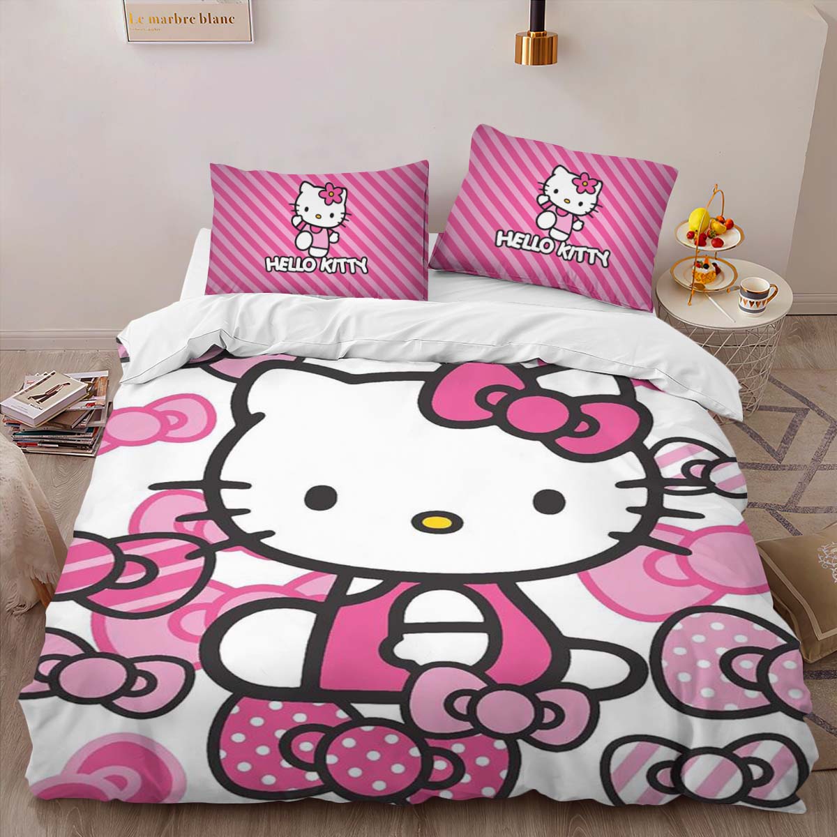 Hello Kitty Rosa 01 Kinderbettwäsche – Bettwäsche – Bild 2