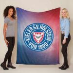 Holstein Kiel FC Kieler SV Holstein 1900 rot blau 05 Fleecedecke – Decke