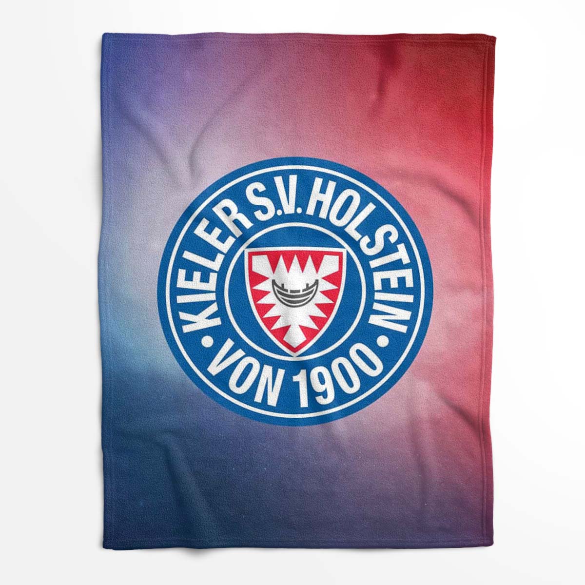 Holstein Kiel FC Kieler SV Holstein 1900 rot blau 05 Fleecedecke - Decke – Bild 2