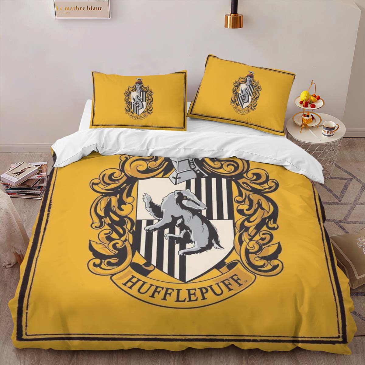 Haus Hufflepuff Harry Potter Gelbes Logo Kinderbettwäsche – Bettwäsche – Bild 2
