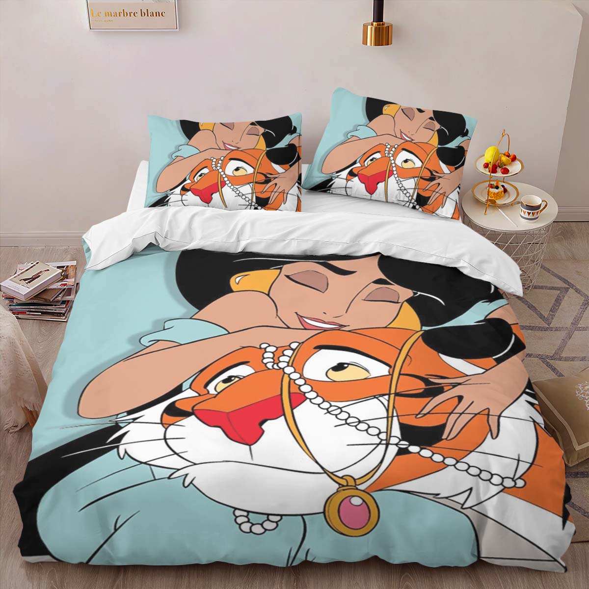 Prinzessin Jasmin und der Tiger Rajah Aladdin Kinderbettwäsche – Bettwäsche – Bild 2