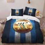 Karlsruher FC KSC blue metal and golden logo Kinderbettwäsche – Bettwäsche