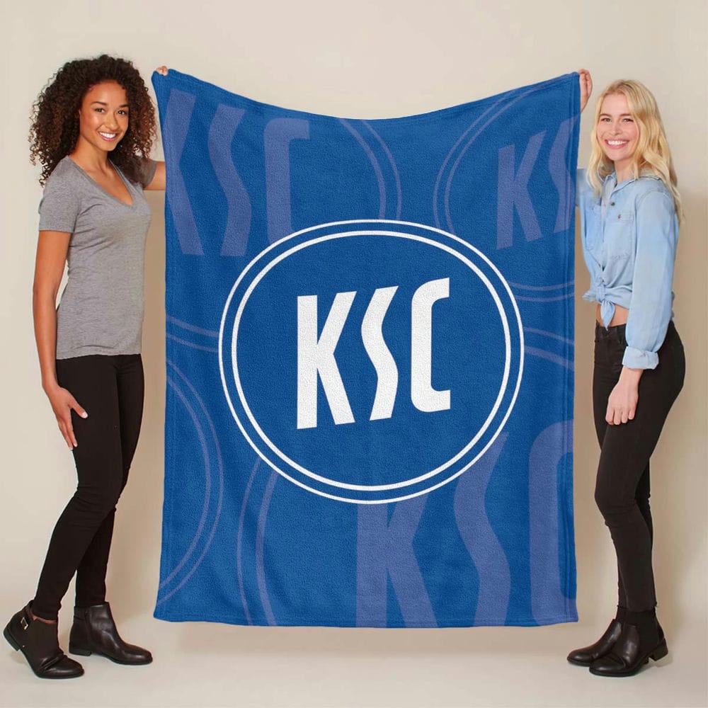 Karlsruher SC KSC blau 04 Fleecedecke - Decke