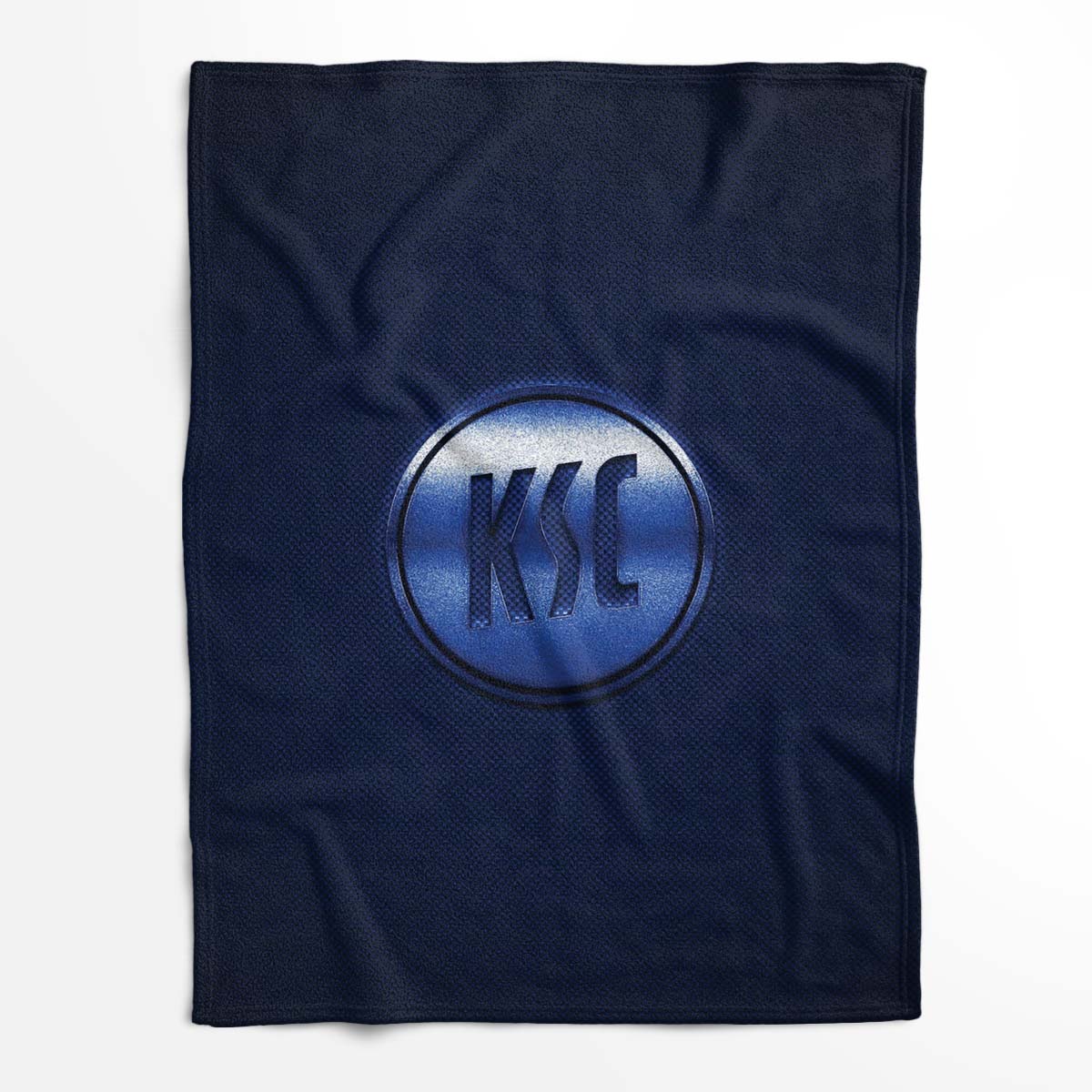 Karlsruher SC KSC blau Carbonfaser Fleecedecke - Decke – Bild 2