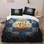 Karlsruher SC KSC blue white checkered Kinderbettwäsche – Bettwäsche