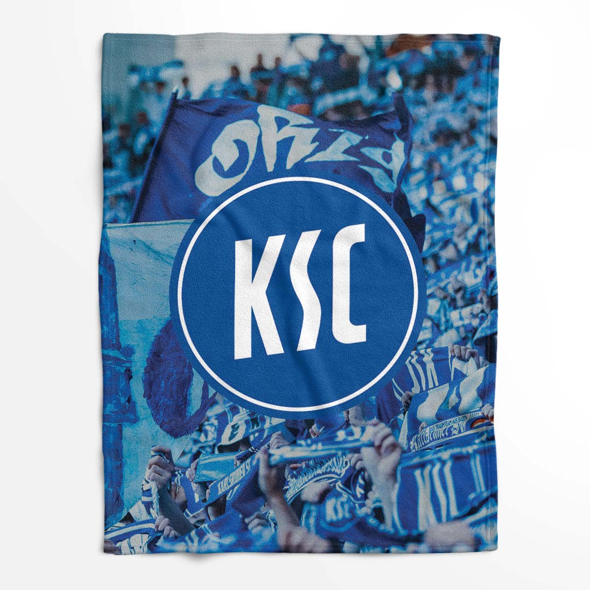 Karlsruher SC KSC Feld blau Fleecedecke - Decke – Bild 2