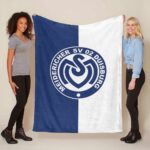 MSV Duisburg 02 blauer vertikaler Hintergrund Fleecedecke – Decke