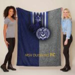 MSV Duisburg blaues Leder Fleecedecke – Decke