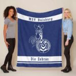 MSV Duisburg weiß blau Die Zebras 02 Fleecedecke – Decke
