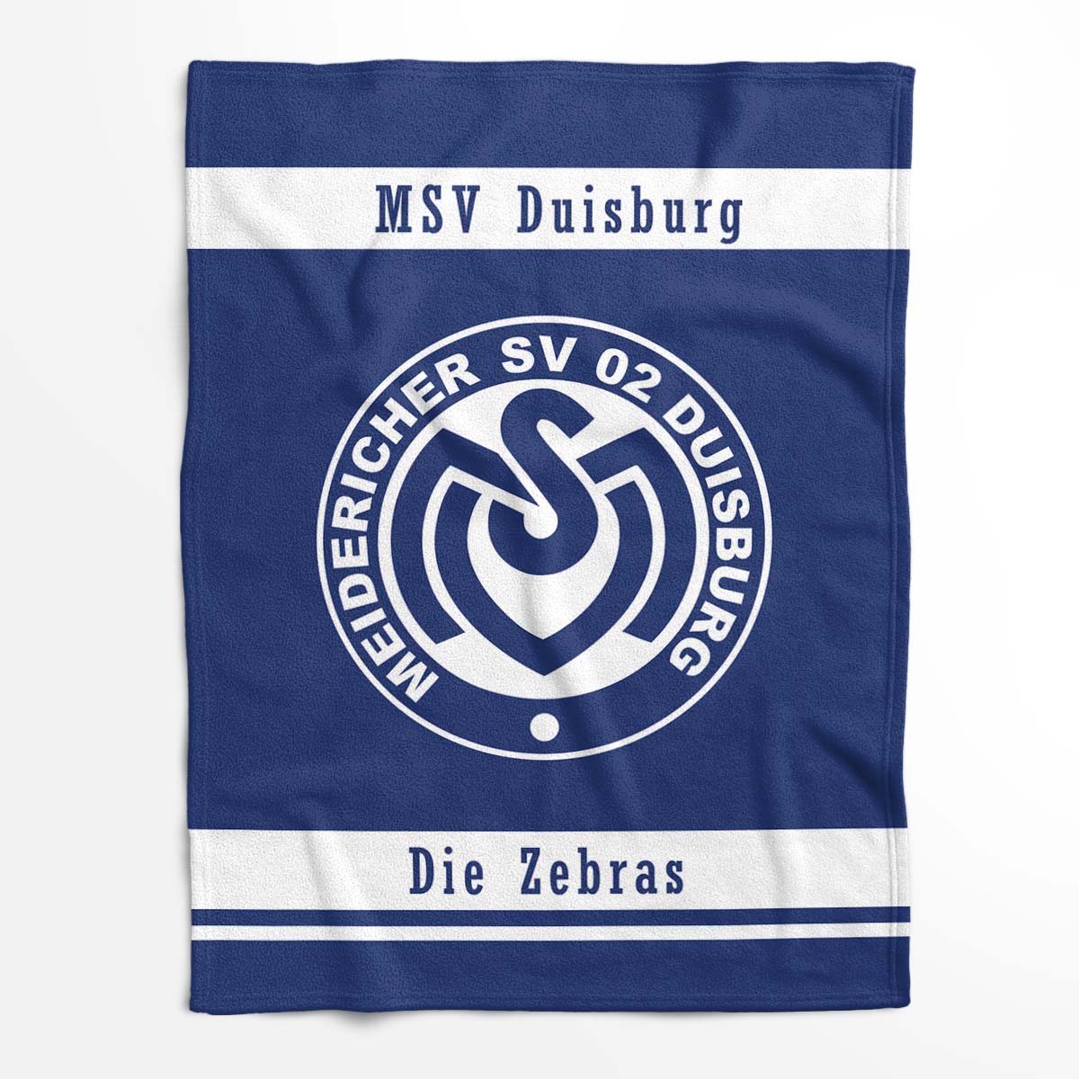 MSV Duisburg weiß blau Die Zebras Fleecedecke - Decke – Bild 2