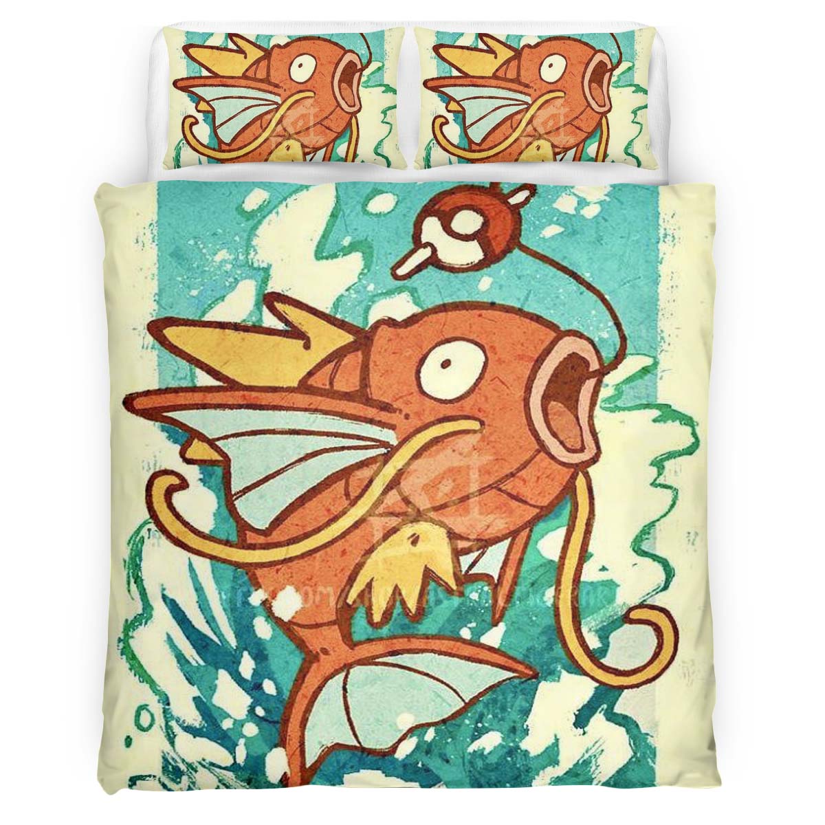 Karpador Shiny Wasser Pokemon 2 Kinderbettwäsche – Bettwäsche