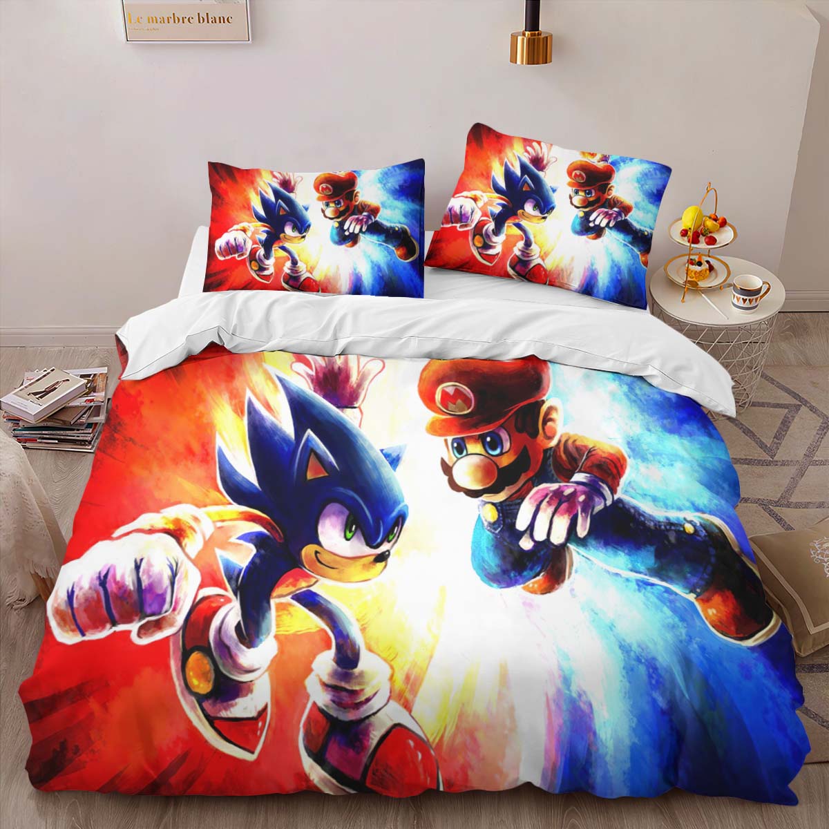 Mario und Sonic 1 Kinderbettwäsche – Bettwäsche – Bild 2