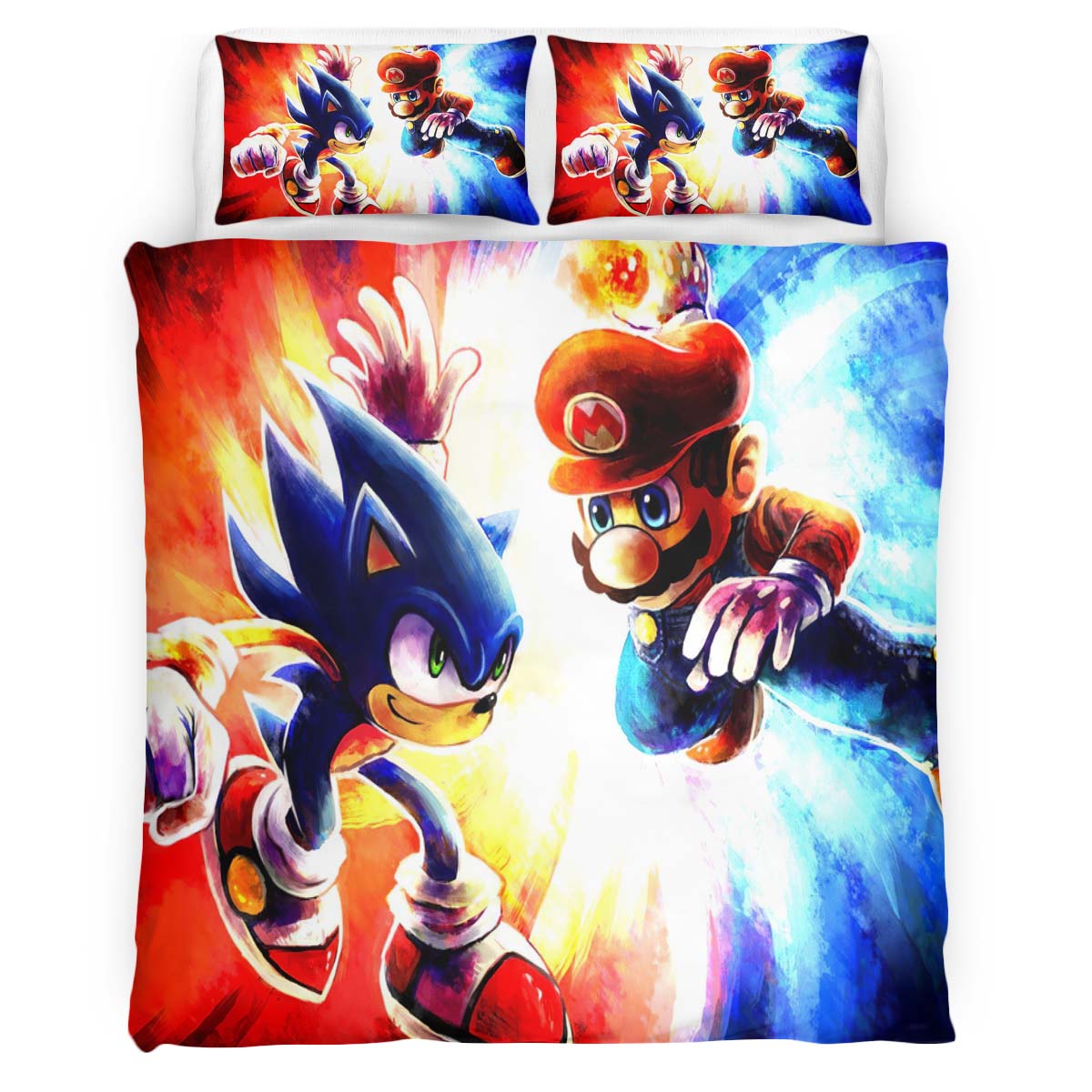 Mario und Sonic 1 Kinderbettwäsche – Bettwäsche