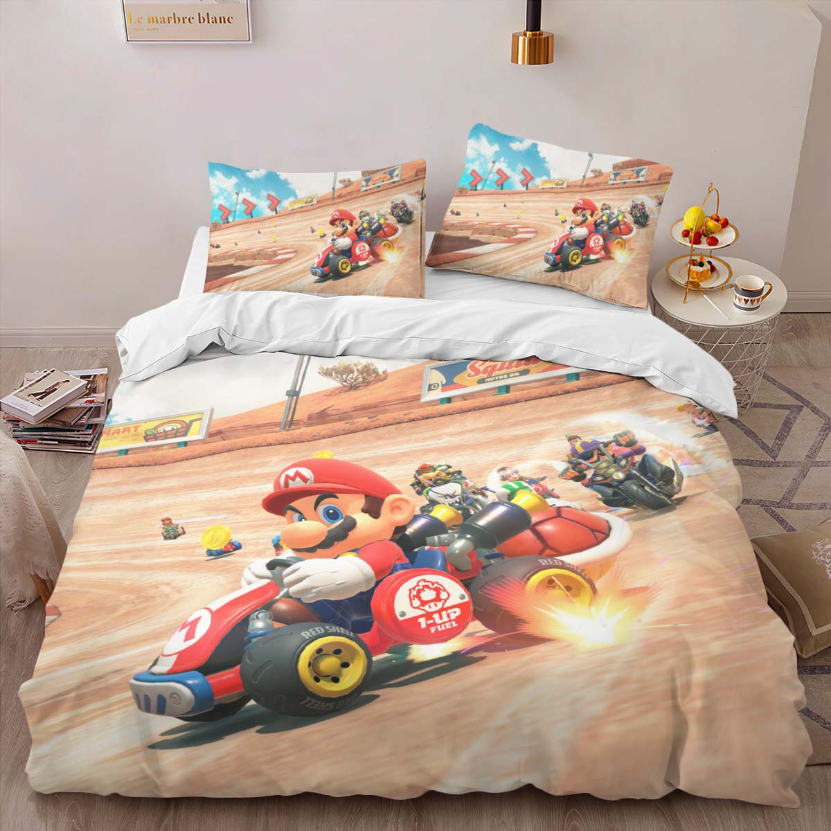 Mario in Mario Kart Welt 3 Kinderbettwäsche – Bettwäsche – Bild 2