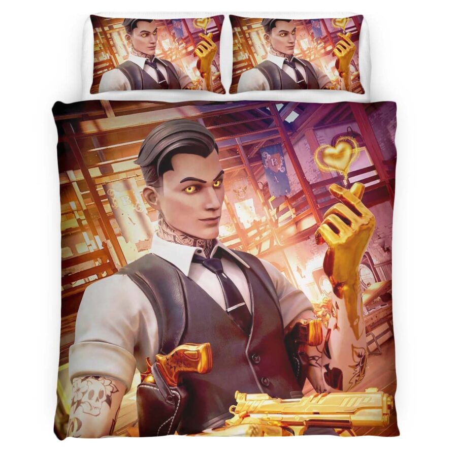 Midas Skin Cool Skin Fortnite Kinderbettwäsche – Bettwäsche – Bild 4