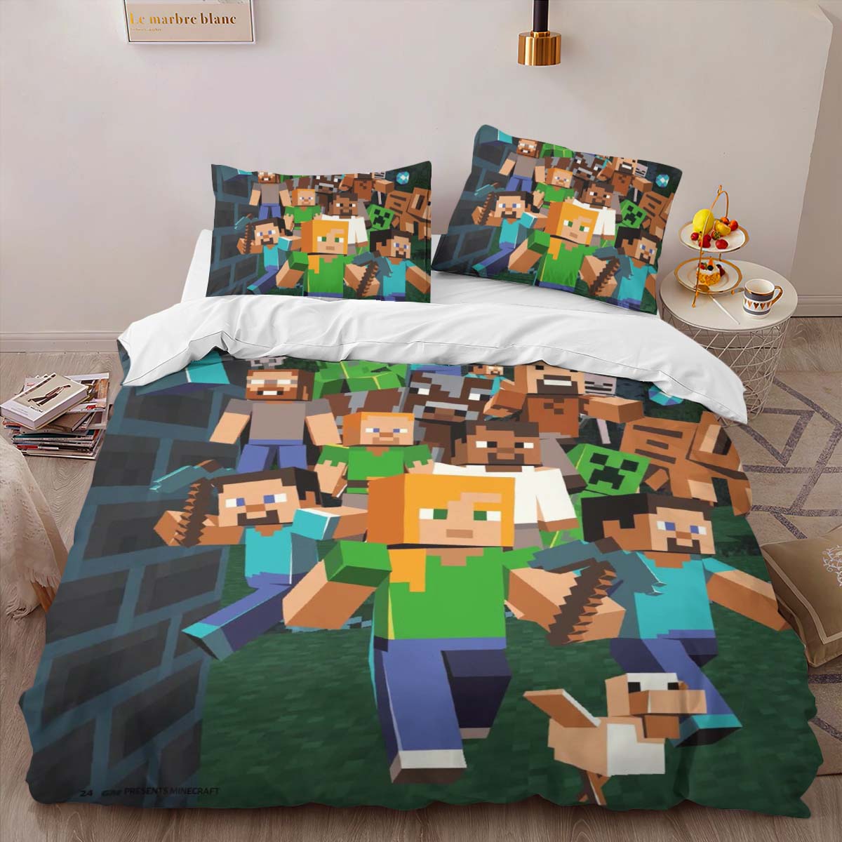 Minecraft Alle Charaktere Bösewichte und gute Charaktere Kinderbettwäsche – Bettwäsche – Bild 2